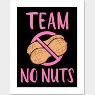 Team No Nuts Girl" Gender Reveal Party Posters and Art